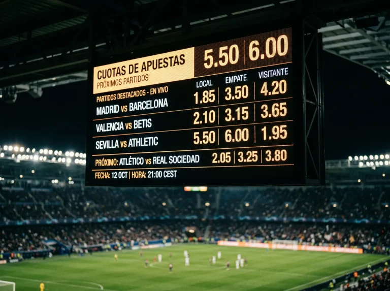 Pantalla de cuotas del Mundial 2026 con comparativa de coeficientes decimales para las selecciones favoritas del torneo