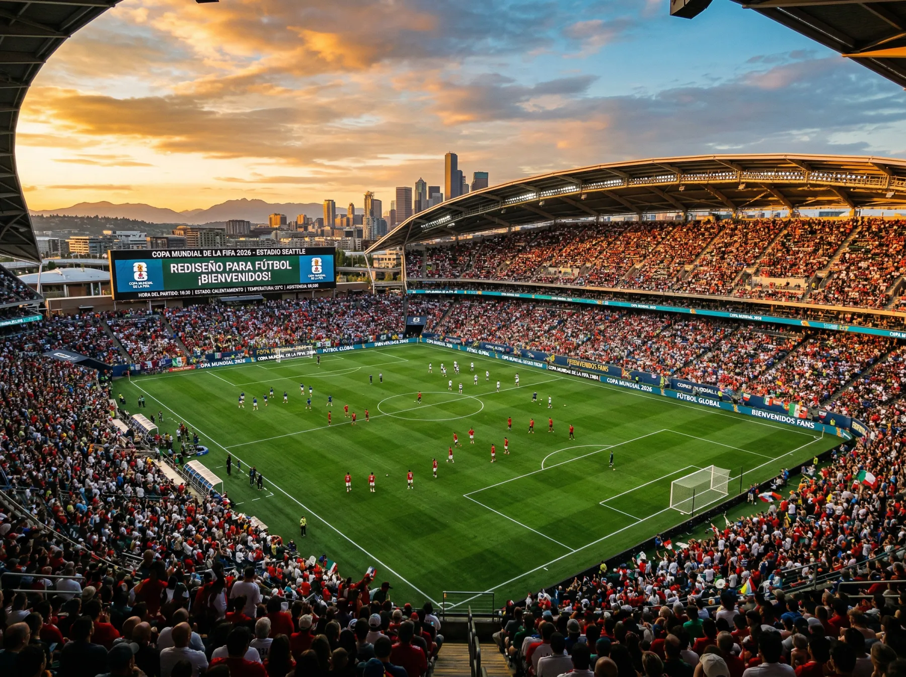 Vista panorámica del MetLife Stadium preparado para la final del Mundial 2026