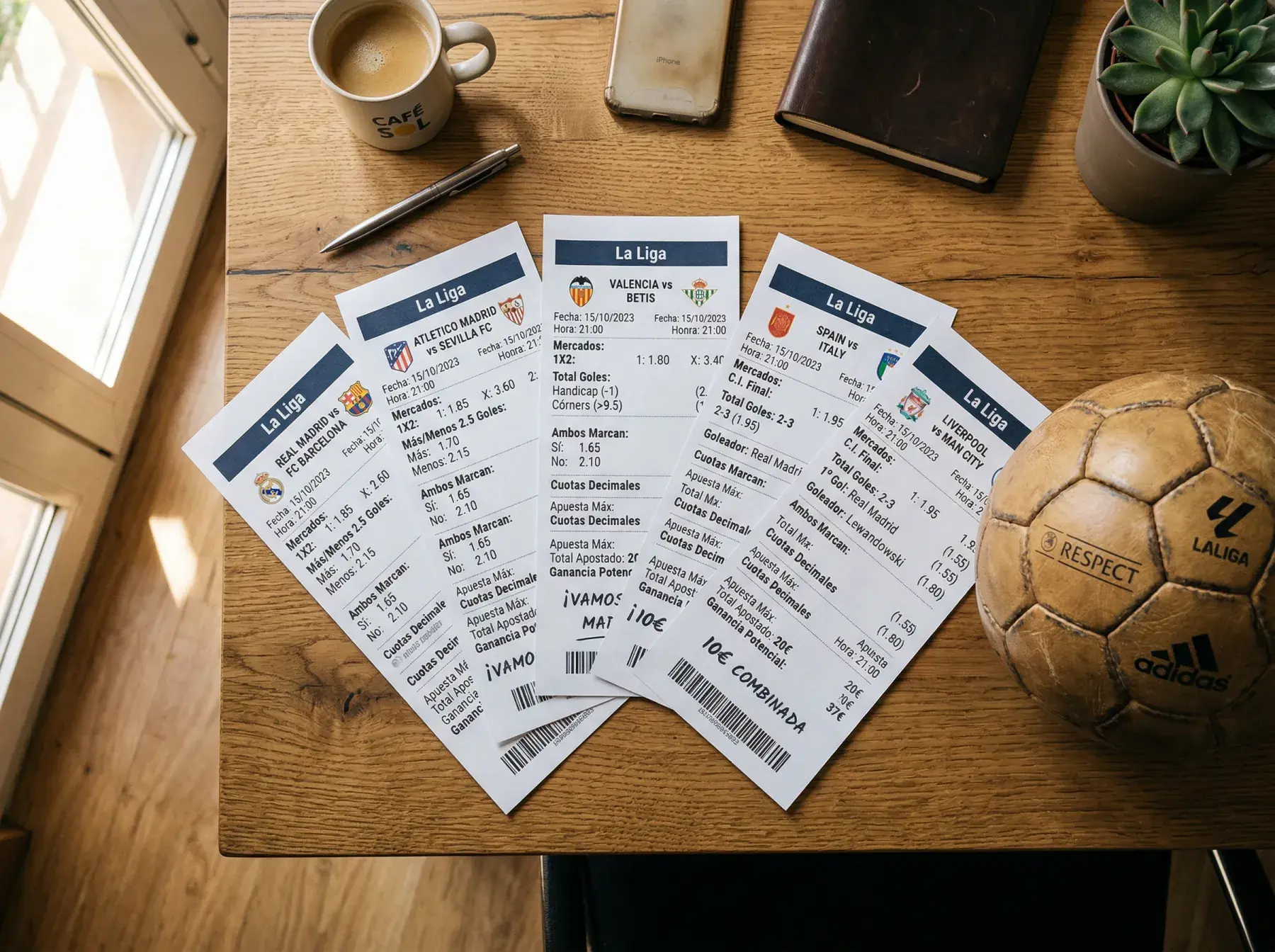 Diferentes mercados de apuestas deportivas disponibles para los 104 partidos del Mundial 2026